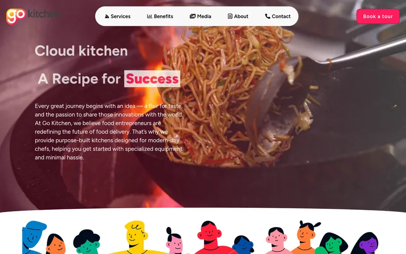 Go Kitchen Dubai cloud kitchen website — local SEO strategy with organic traffic growth
